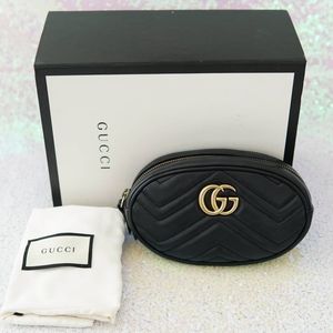 SOLD Gucci Calfskin Matelasse GG Marmont Belt Bag